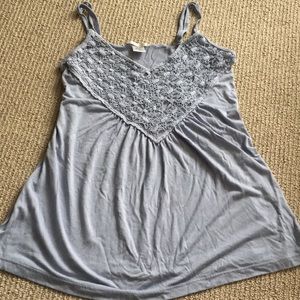 Baby blue CR spaghetti tank